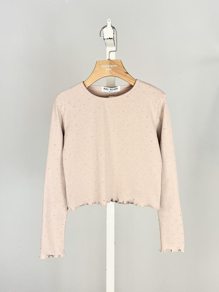 Meisjestrui met lange mouwen en steentjes|Herfst/Winter|NIEU, Kinderen en Baby's, Kinderkleding | Maat 116, Meisje, Nieuw, Trui of Vest