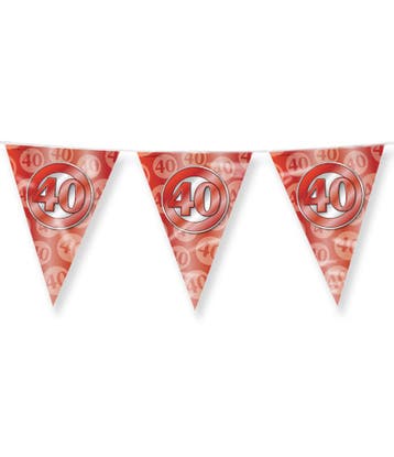Vlaggenlijn 40 Jaar Getrouwd Robijn Rood (10m), Hobby en Vrije tijd, Ophalen of Verzenden, Nieuw