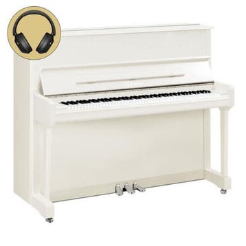 Yamaha P116 M SH PWH chroom silent piano, Nieuw, Wit, Piano