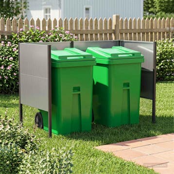 vidaXL Afvalcontainer scherm 167 x 85 x 113 cm, Verzenden, Nieuw, IJzer