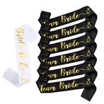 20-delige Bride to Be en Team Bride set wit met goud, Verzenden, Nieuw, Feestartikel, Geboorte of Huwelijk