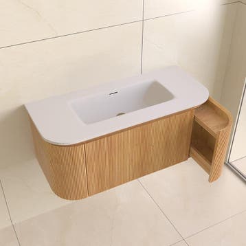 Sani Royal Eleganza Japandi rond badmeubel 100 cm, Nieuw