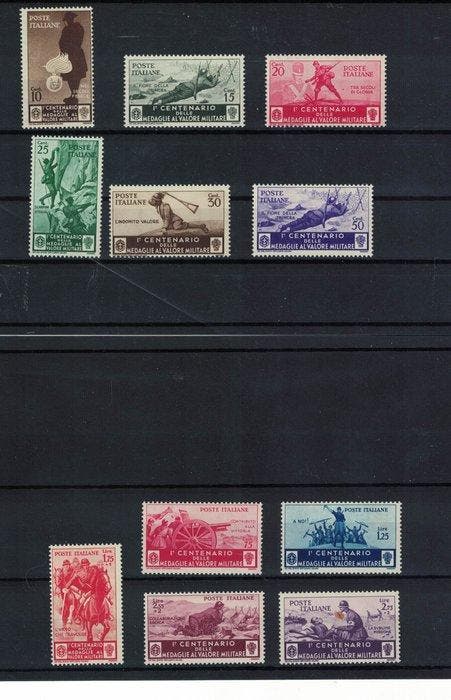 Koninkrijk Italië - 1934 Centenario gouden medailles,, Postzegels en Munten, Postzegels | Europa | Italië