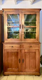 prachtige 2delig antiek mahonie bufetkast, 117 x 202 cm, Antiek en Kunst, Antiek | Meubels | Kasten