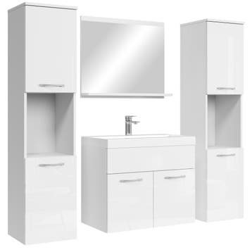Badkamermeubel Set Montreal XL 60 x 35 cm Wit Badmeubel, Verzenden, Nieuw, Wastafelkast