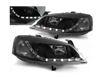 LED DRL koplampen Daylight Black geschikt voor Opel Astra G, Auto-onderdelen, Verlichting, Verzenden, Nieuw, Opel