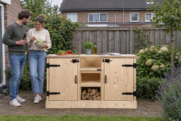 Buitenkeuken Bouwpakket Rico - Steigerhout, Nieuw