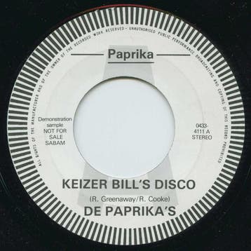 vinyl single 7 inch - De paprikas - Keizer Bills Disco, Verzenden, Zo goed als nieuw, 7 inch, Pop