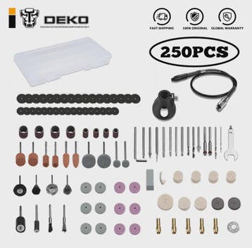 DEKO Accessoireset voor Roterende Gereedschappen: Schuren, S, Verzenden, Nieuw