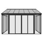 Aluminium Overkapping / Serre - Grijs - Incl. Zijwanden & Sc, Tuin en Terras, Verzenden, Nieuw