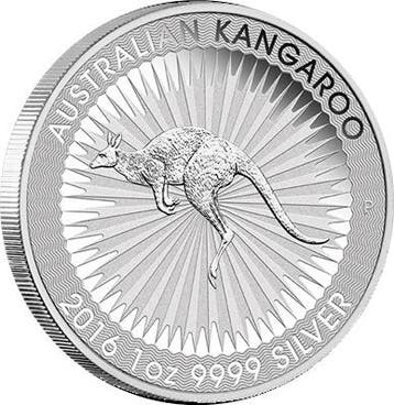 Kangaroo 1 oz 2016 (slechts 17.5% boven spot), Verzenden, Losse munt, Zilver