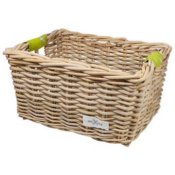 Wicked Rieten Fietsmand L Lime Solid naturel, Verzenden, Nieuw