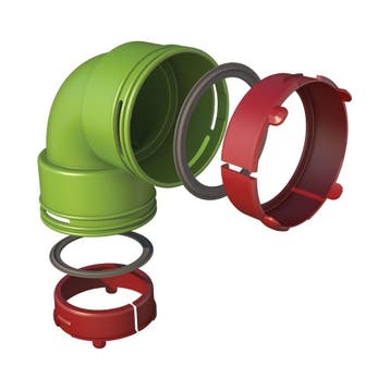 Ubbink Air Excellent AE48c Bocht 90° set, Ophalen of Verzenden, Nieuw
