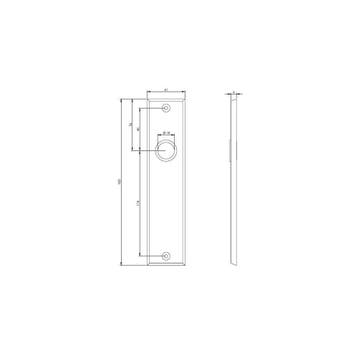 Intersteel Kortschild rechthoekig profielcilindergat 55mm -, Verzenden, Nieuw