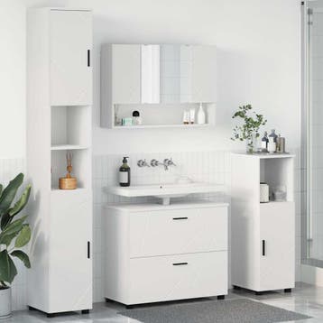 vidaXL Badkamermeubelset 4 st Wit 35 x 30 x 192 cm, Verzenden, Nieuw, Overige typen