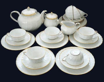 Bernardaud & Co. Limoges - Verlaine - Koffie- en theeservies, Antiek en Kunst