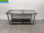 RVS Werktafel met onderschap 160 x 70 x 81,5 cm Horeca, Ophalen of Verzenden, Gebruikt