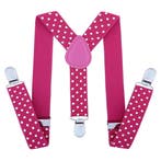Fako Fashion - Kinder Bretels - Stippen - 65cm - Fuchsia, Verzenden, Nieuw