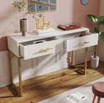 Moderne witte opbergkast met 2 lades – 100×45×75 cm, Huis en Inrichting, Tafels | Kaptafels, Verzenden, Nieuw