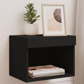 Wandgemonteerd Nachtkastje - Zwart - Tweedekansje OP=OP, Minder dan 45 cm, Ophalen of Verzenden, Zo goed als nieuw, Minder dan 55 cm