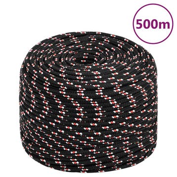 vidaXL Boot touw 10 mm 500 m polypropyleen zwart, Verzenden, Nieuw