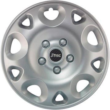 J-Tec 4-Delige Wieldoppenset Stratos 13-inch zilver, Ophalen of Verzenden, Nieuw