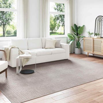 vidaXL Binnen kleed LUGO Taupe 240 x 340 cm Polyester, Verzenden, Nieuw