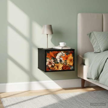 vidaXL Wandkastje GENNEP 2 st Zwart eiken 36 x 33 x 25 cm, Minder dan 45 cm, Verzenden, Nieuw, Minder dan 55 cm