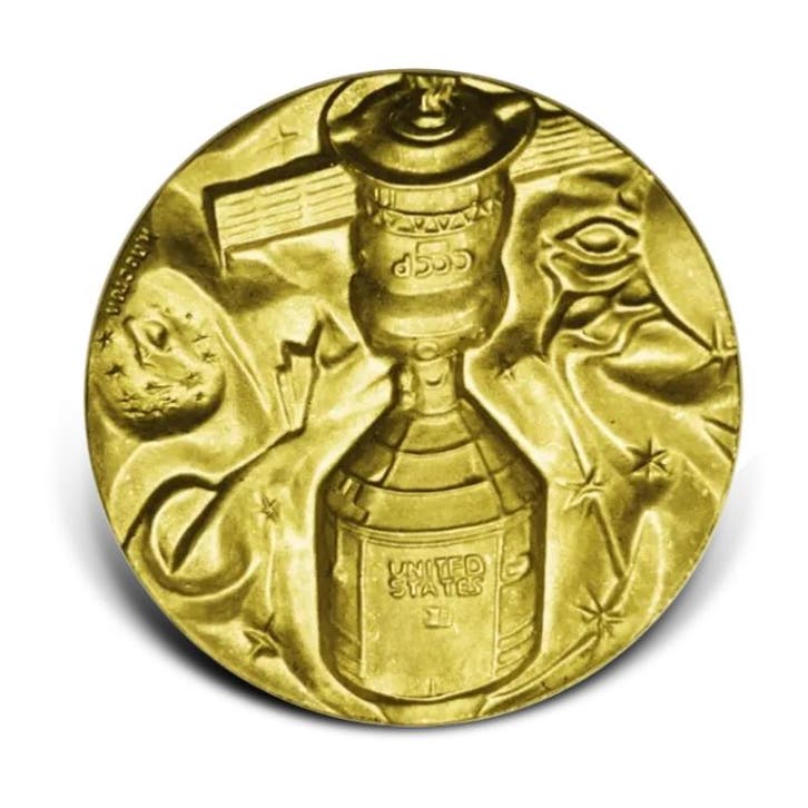 Gouden Apollo-Soyuz Test Project munt 1 troy ounce, Postzegels en Munten, Edelmetalen en Baren, Verzenden