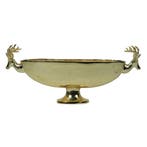 schaal ovaal hert champagne goud 68cm, Verzenden, Nieuw