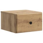vidaXL Wandbeugel Bedkast met lade Artisanaal eiken 34,5 x, Huis en Inrichting, Minder dan 45 cm, Verzenden, Nieuw, Minder dan 55 cm