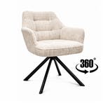 Eetkamerstoel Moreno 360 draai in 4 kleuren Weave stof, Huis en Inrichting, Nieuw, Overige kleuren, Stof