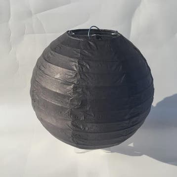 Ronde Papieren Lampion Zwart - Sfeervolle Decoratie voor Fee, Verzenden, Nieuw