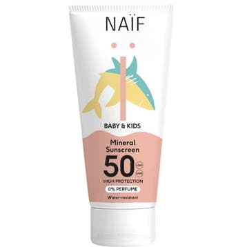 Naïf Baby & Kids Mineral Sunscreen 0% Perfume SPF50 175ml, Ophalen of Verzenden, Nieuw, Overige typen