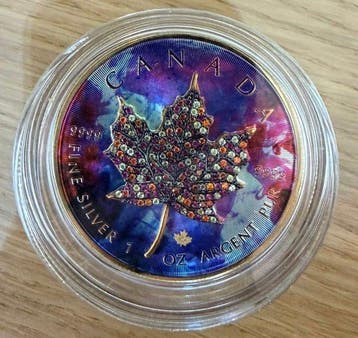 Canada. 5 Dollars 2022, Maple Leaf Seasons June, 1 Oz