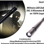 Stalen Tactical Militaire LED Zaklamp XXL 100% Legaal, Verzenden, Nieuw