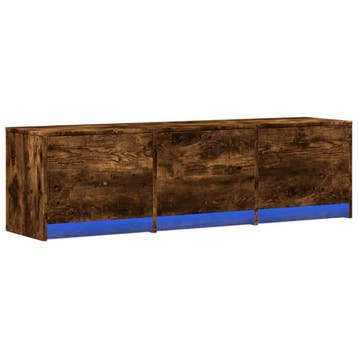 vidaXL TV-kast Gerookt eiken Bewerkt hout, Minder dan 50 cm, Verzenden, Nieuw, Minder dan 100 cm