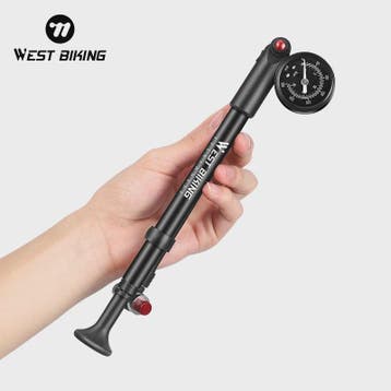 WEST BIKING Hoge Druk Fiets Pomp 300/400PSI met Manometer -, Verzenden, Nieuw