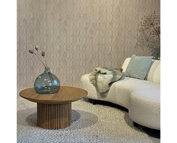 Salontafel Lausanne teakhout rond 80 cm, Huis en Inrichting, Tafels | Salontafels, Ophalen of Verzenden, Nieuw