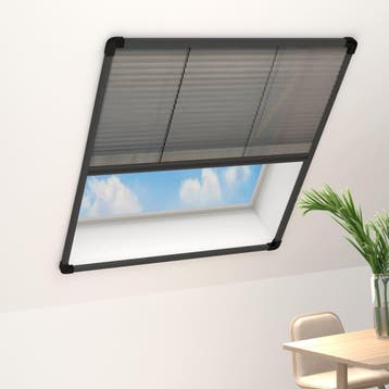 vidaXL Raamhor plissé 80x160 cm aluminium antraciet, Huis en Inrichting, Stoffering | Gordijnen en Lamellen, Verzenden, Nieuw