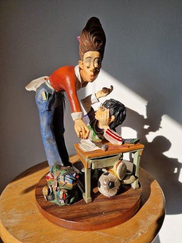 ED VAN ROSMALEN EN FONS VAN DRIMMELEN - sculptuur, lerares -, Antiek en Kunst