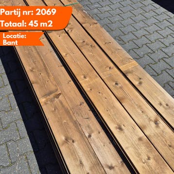 Thermo Vuren Zweeds Rabat 4400-5400x185-175x20-10mm, Doe-het-zelf en Verbouw, Ophalen of Verzenden, Nieuw