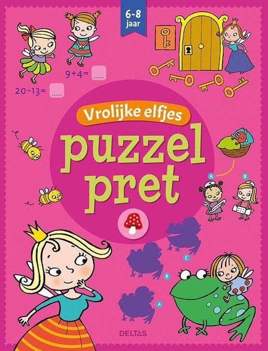 Puzzelpret - Vrolijke elfjes (6-8 j.), Boeken, Kinderboeken | Jeugd | onder 10 jaar, Ophalen of Verzenden