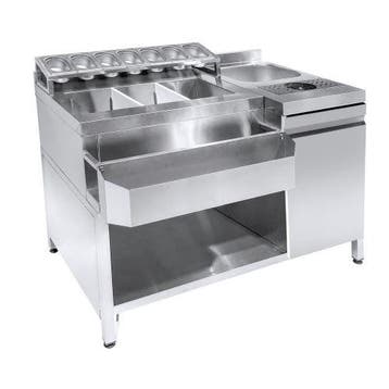 CombiSteel Cocktail Bar Station | Spoelbak & Speedrail, Ophalen of Verzenden, Nieuw