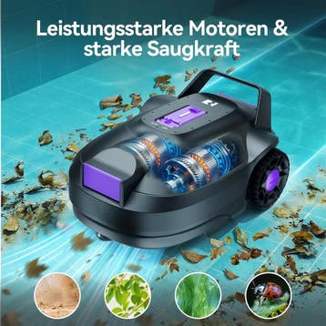 Redkey S200 Draadloze zwembadrobot, 180 minuten reiniging..., Verzenden, Nieuw