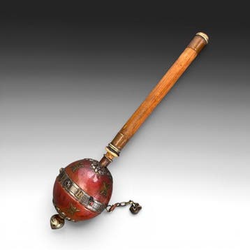Gebedsmolen Tibet - Nepal - zilver (bwg) koper en messing,, Antiek en Kunst