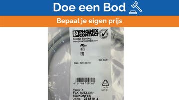 Bieden: Phoenix FLK-14-EZ-DR-100 Industrial Interface Cable, Ophalen of Verzenden, Nieuw, Kabel of Apparatuur