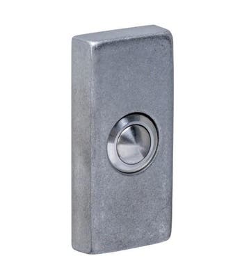 Intersteel beldrukker rechthoekig verdekt rvs getrommeld, Verzenden, Nieuw