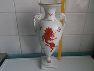 Meissen - Vaas - Porselein - Rode Draak
