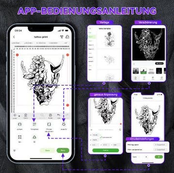 Draadloze Thermische Tattoo Stencilprinter met Transferpapie, Verzenden, Nieuw